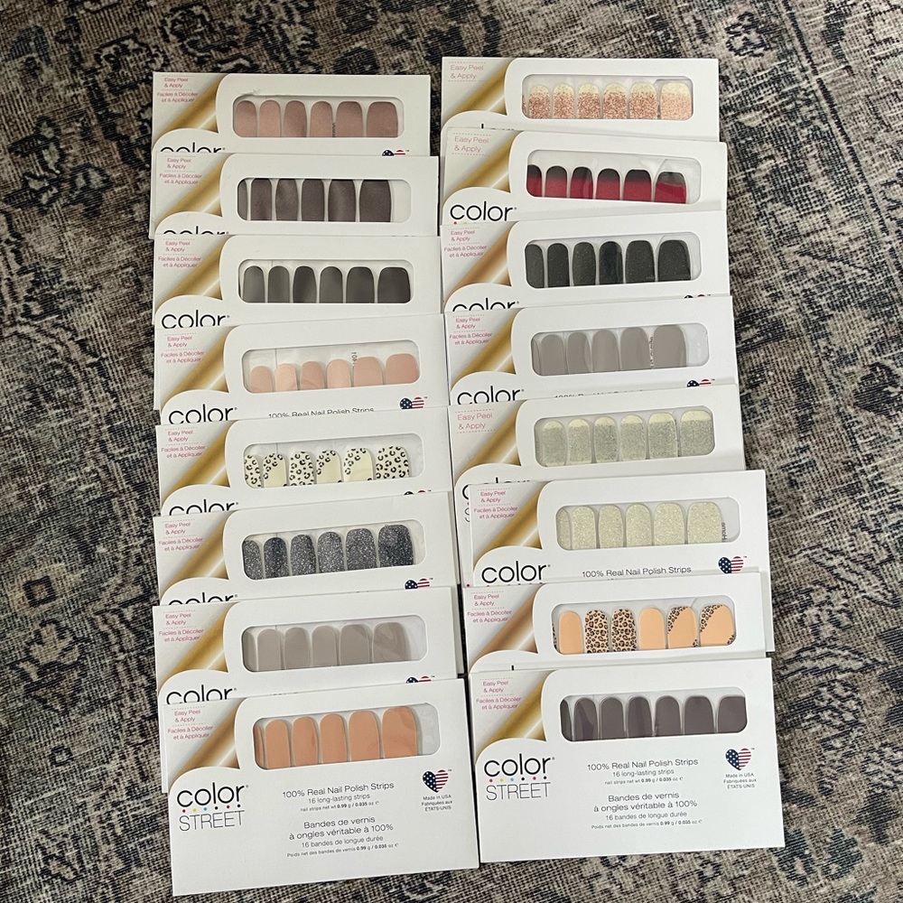 Color Street Nail Polish Strips Lot - 16 sets